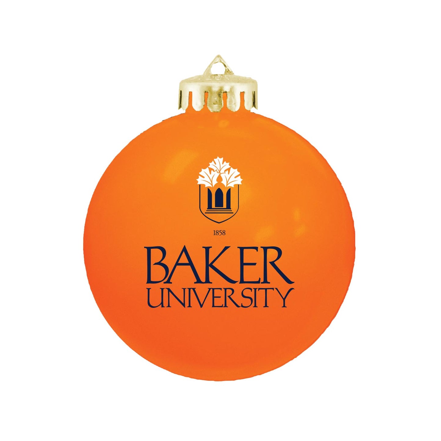 Last Call* Baker University Round Orange Ornament
