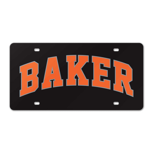 Baker Acrylic License Plate