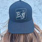 BU Leather Patch Trucker Hat