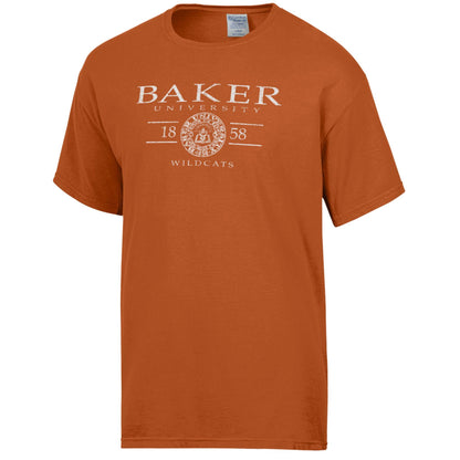 Baker University Seal Comfort Wash Short Sleeve Tee