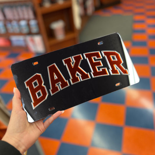 Baker Acrylic License Plate