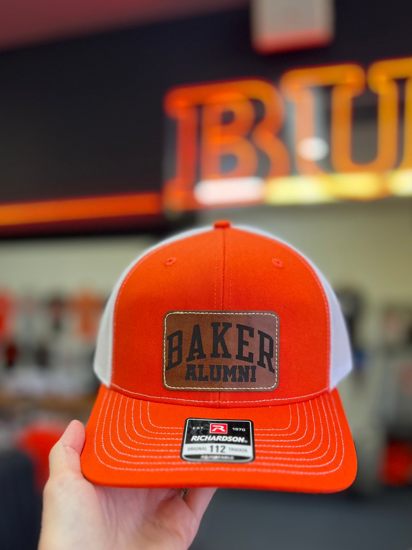 Baker Alumni Leather Patch Hat