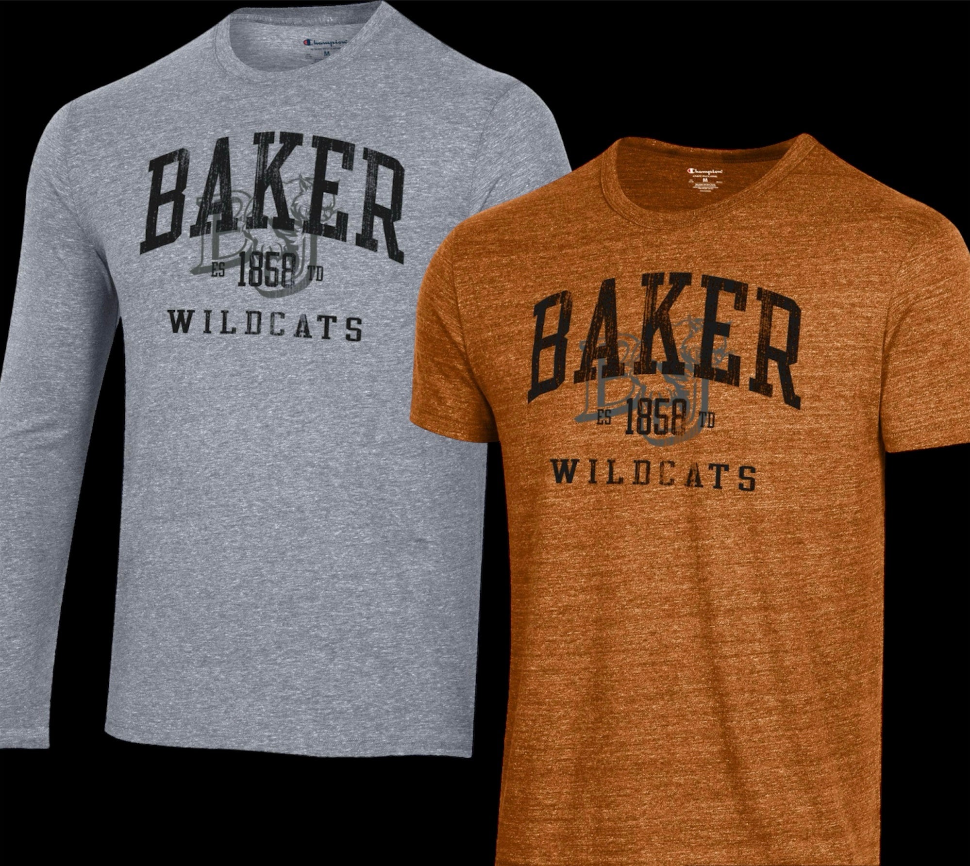 Baker Wildcats Champion Tri-Blend Tee