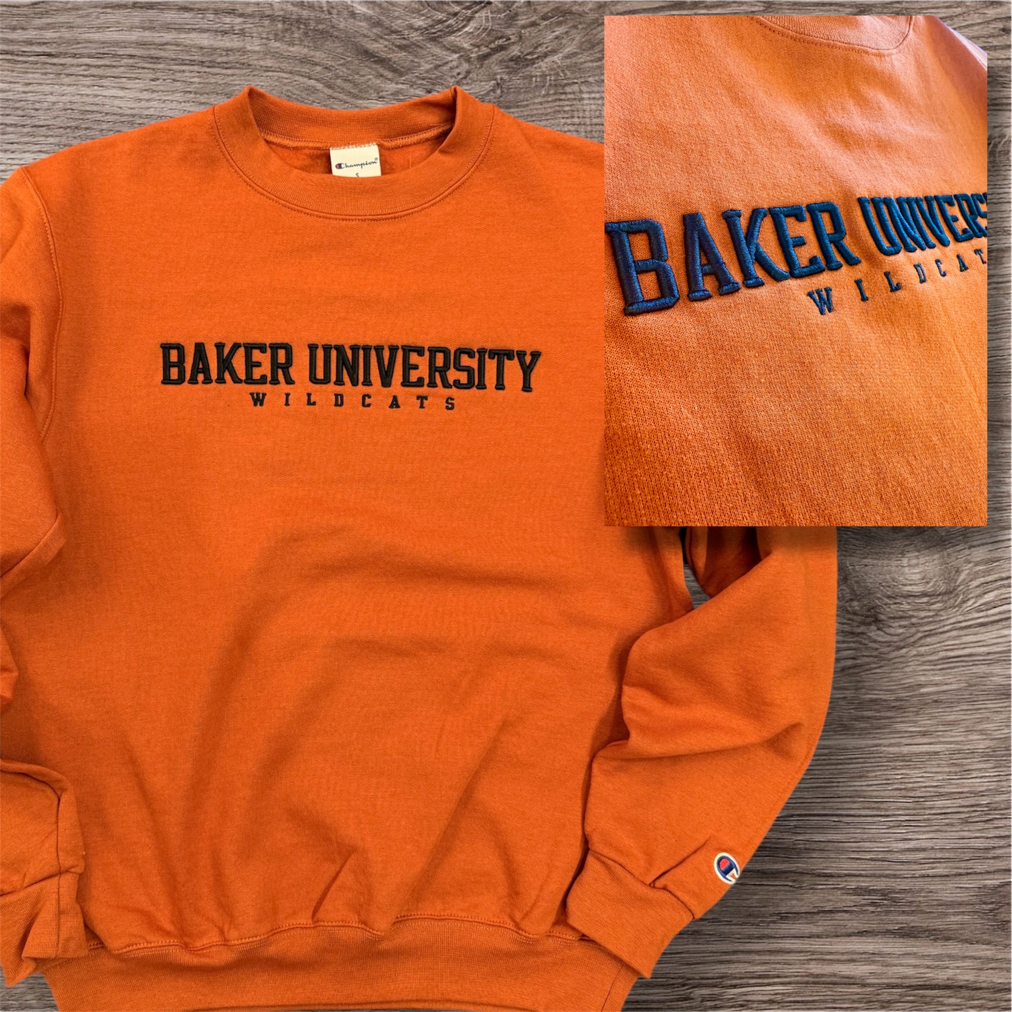 Baker University Embroidered Powerblend Fleece Crew