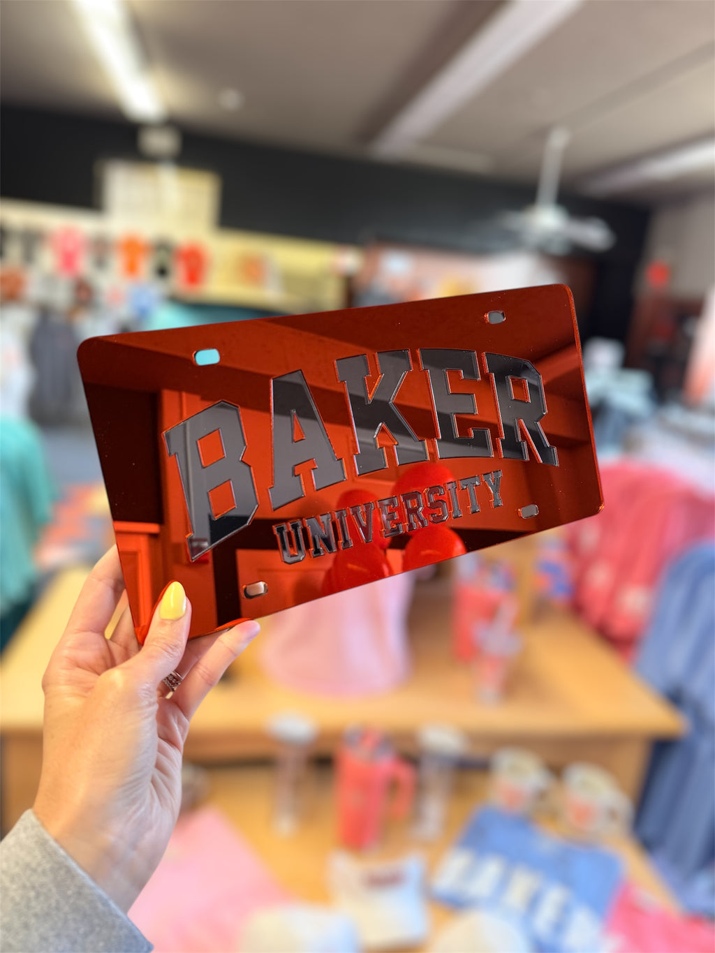 Baker University Acrylic License Plate