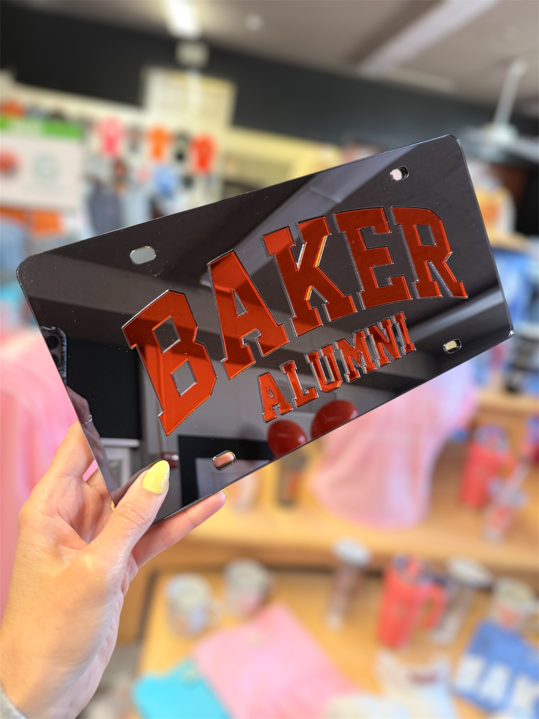 Alumni Acrylic License Plate - Black