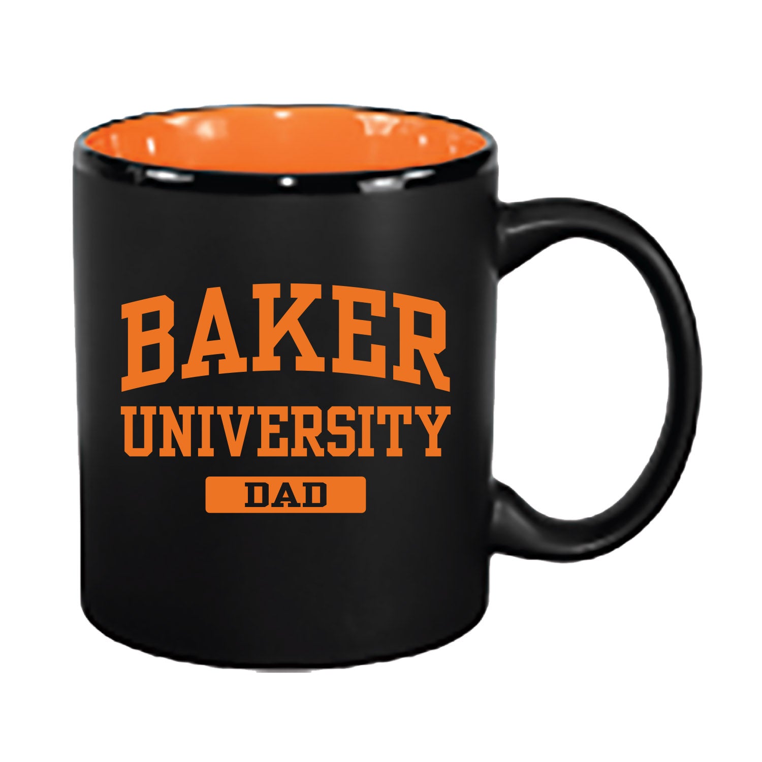 11 oz. Black/Orange Hilo Bistro Dad Coffee Cup