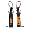 Baker Silicone Keychain w/ Carabiner & Keyring