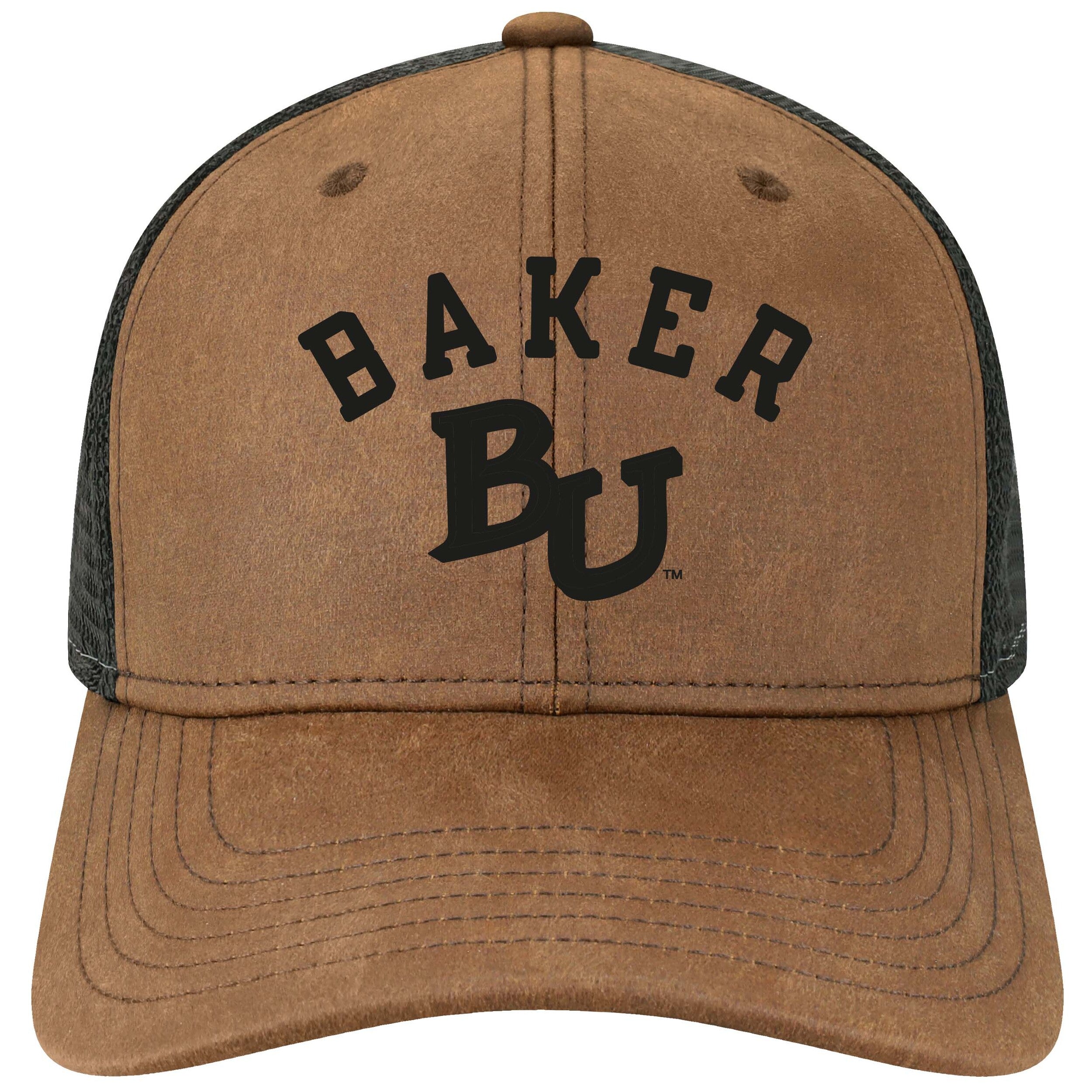 Baker BU Mid-Pro Snapback Hat - Brown Oil Cloth Trucker