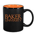 Baker University 11 oz Black/Orange Hilo Bistro Coffee Cup