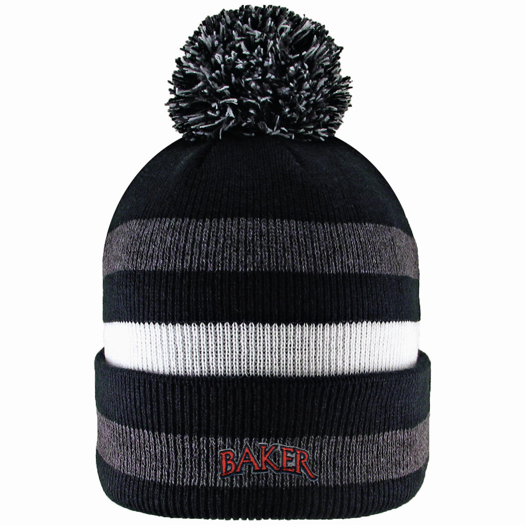 Baker Primetime Striped Pom Beanie