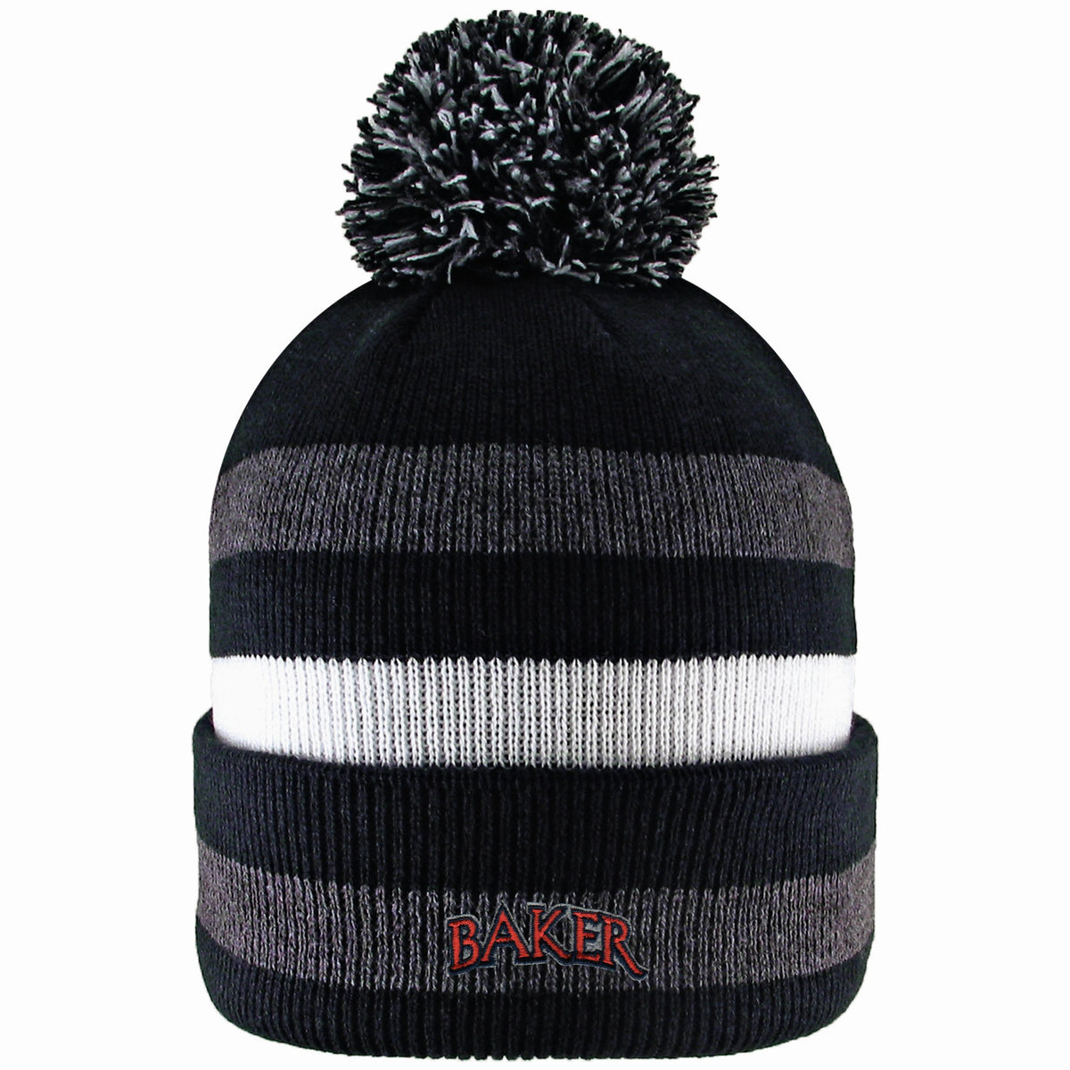 Baker Primetime Striped Pom Beanie
