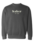 Last Call!* Baker Embroidered Comfort Colors Crewneck