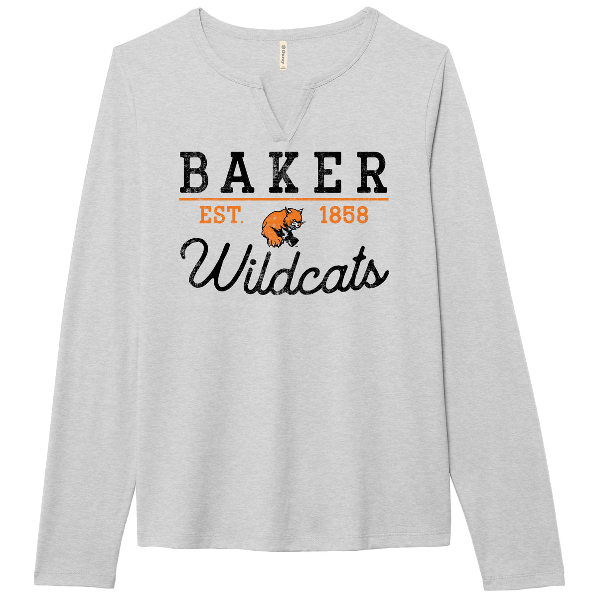 Women's Long Sleeve Notch Neck Tee