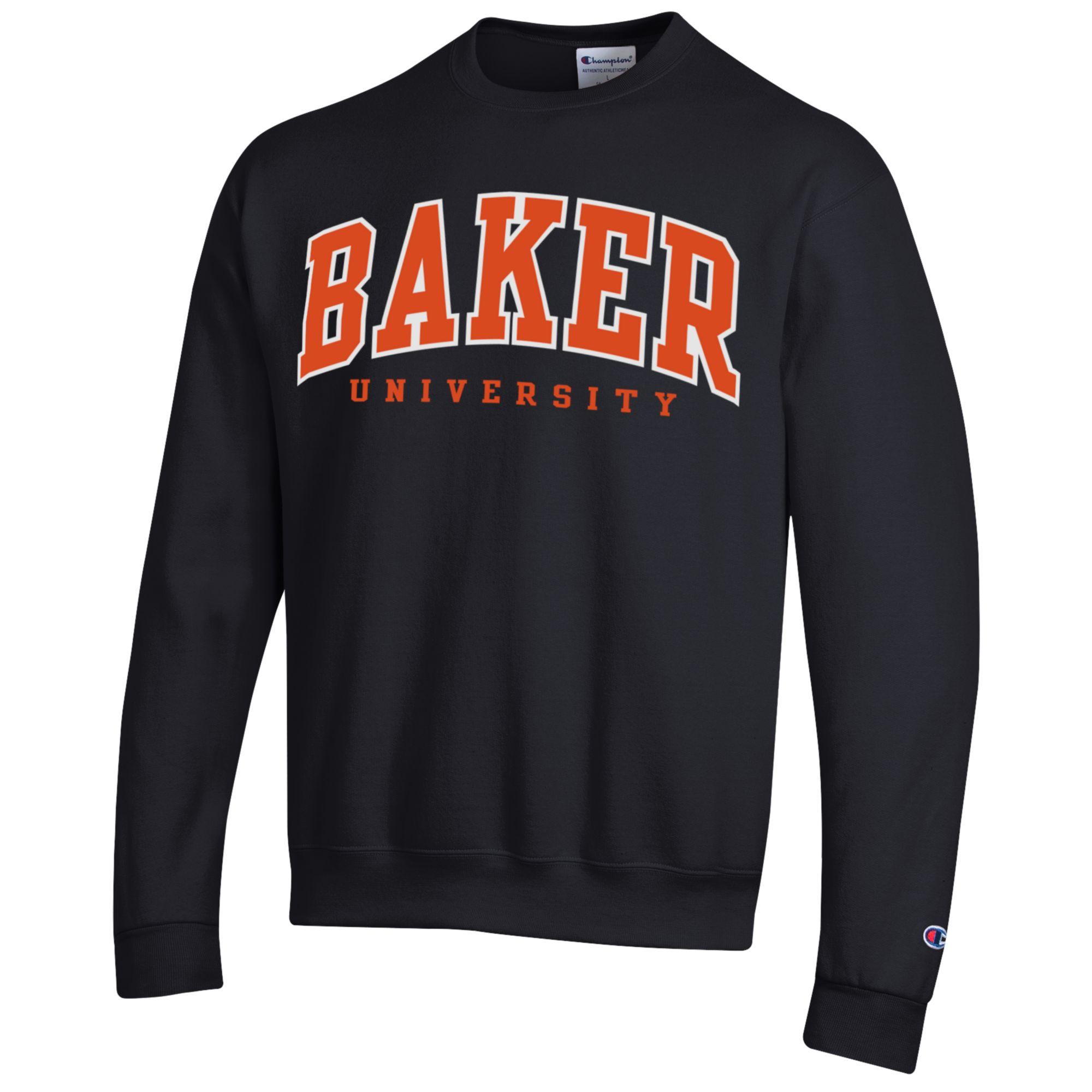 Baker University Champion Powerblend Fleece Crew Applique