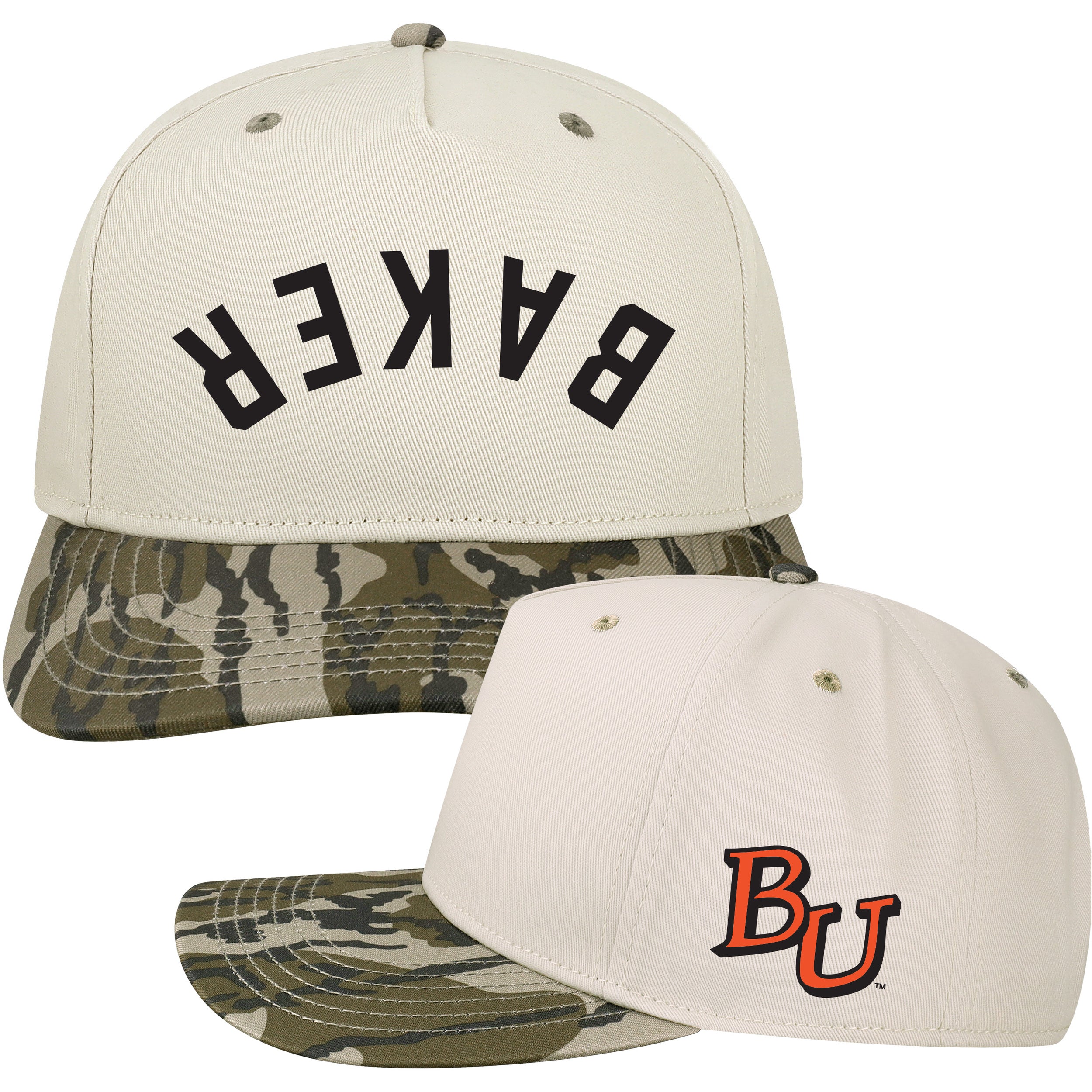Upside Down Baker HTA - Heritage Twill Adjustable Hat - Stone/BottomLand