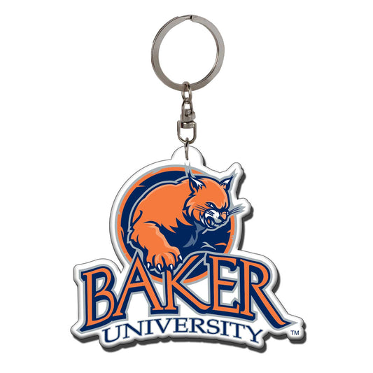 Baker University Wildcat Acrylic Keychain